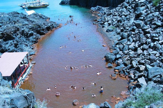 Santorini Volcanic Islands Cruise: Volcano,Hot Springs,Thirassia and Oia Sunset - What to bring for volcano boots-on-the-ground and sulfur water
