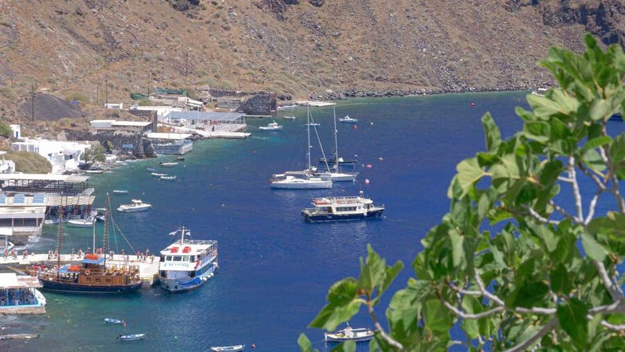 Santorini Volcano, Hot Springs Adventure - Nea Kameni: the crater hike, the views, and the cable car choice