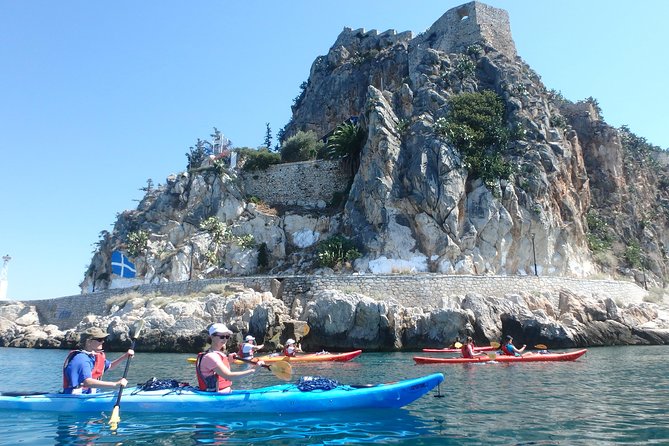 Sea Kayak Nafplio - Medieval Castles Tour - Stop 3, Palamidi Fortress From the Base of the Cliff