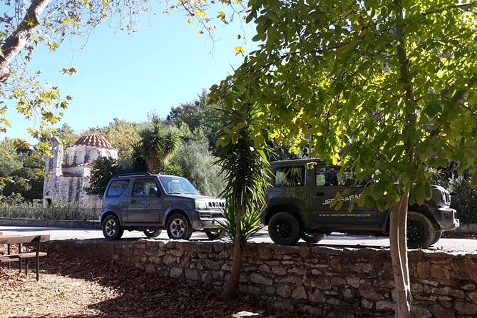 Self drive 4x4 Jeep Safari - Pick ups in the North - Stop at the Forest Tavern, Optional Moussaka Lunch, and a Healing Spring Church