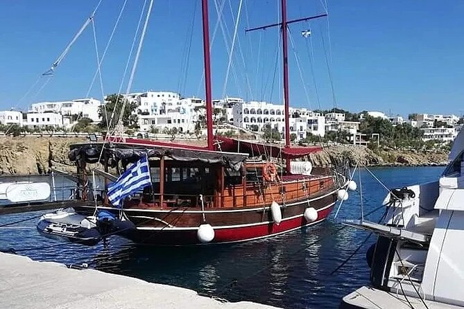SEMIPRIVATE GALATEA tour Antiparos-Blulagoon-Despotiko-FREE DRINK - Stop 1 in Antiparos: Sostis or Faneromeni Beach swim and snorkel time