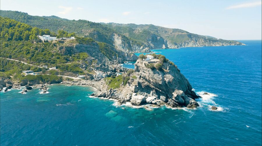 Skiathos: Mamma Mia Island and Beach Day Cruise - Kastani Beach, your first swim with Mamma Mia filming ties