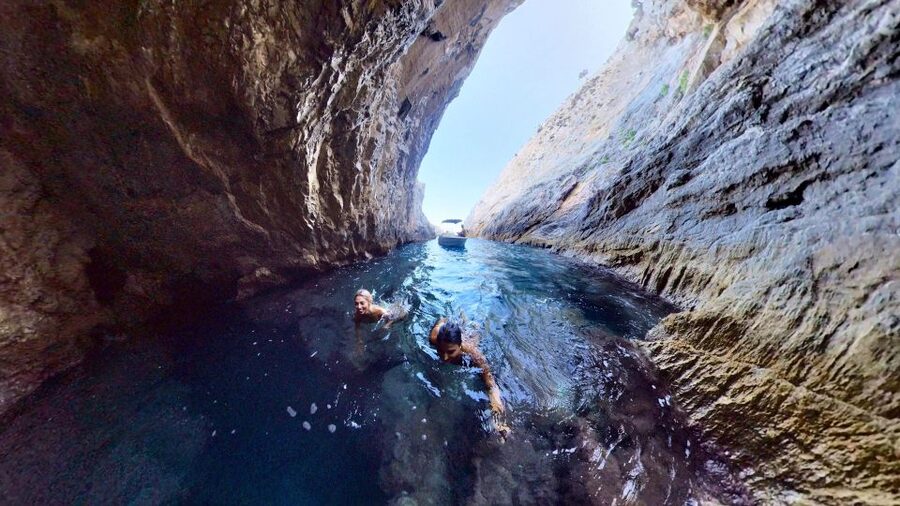 Skiathos: Private Lalaria Beach and Caves Speedboat Tour - The Dark Cave entry by boat, plus the Blue Cave snorkel stop