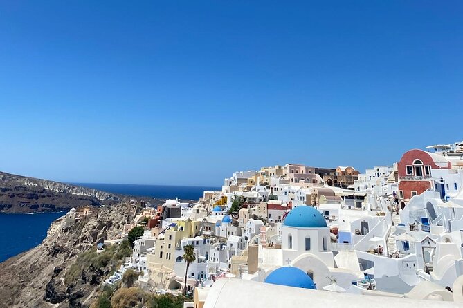 SKIP CABLE CAR® The Original Santorini Tour for Cruise Passengers - Blue dome viewpoint and Finikia: your first iconic photos with breathing room
