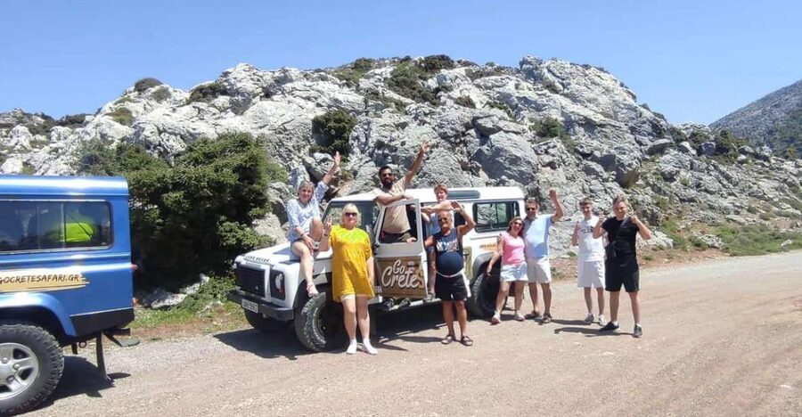 South Crete: Sarakinas Gorge Hike, Swim & Jeep Safari - Voulisma beach with 45 minutes to swim
