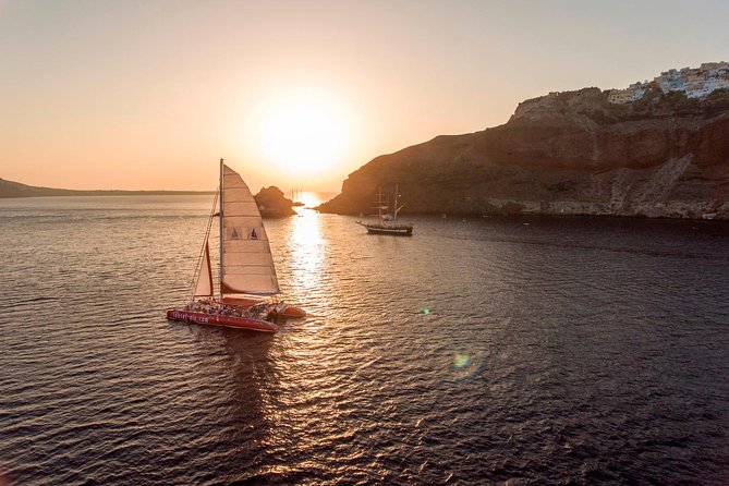 Sunset Sailing Catamaran Cruise in Santorini with BBQ and Drinks - Ammoudi or Athinios Port, Then Past the Volcano