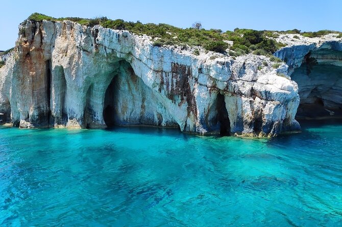 Zakynthos All Day Tour Shipwreck beach, view point-Blue Caves - Blue Caves, White Beach, and Maravelia Cave: where the water time pays off