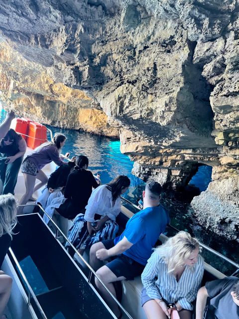 Zakynthos: Glass-Bottom Boat to Navagio, Caves & White Beach - Blue Caves photo stop, with real water time ahead