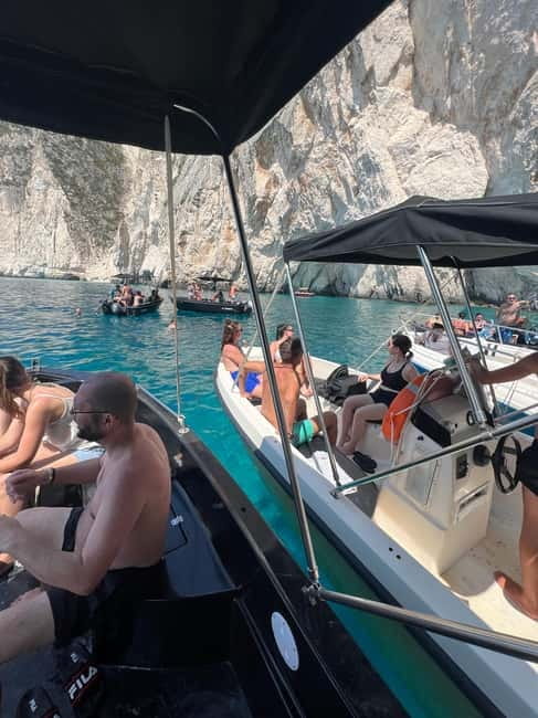 Zakynthos: Laganas Bay, Myzithres & Turtles Speedboat Tour - Myzithres Beach swim, the secluded boat-only kind of stop