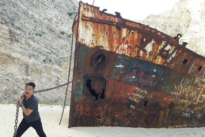 Zakynthos : One day small group tour to Navagio beach Blue Caves & top view - Navagio Beach (Shipwreck Beach): time on the coast and realistic landing expectations