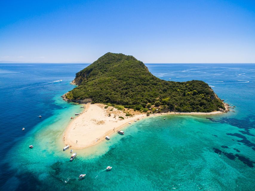 Zakynthos: Turtle Island & Keri Caves Glass-Bottom Boat Tour - Turtle Island time at Marathonisi: the swim, the sand, and how to spot loggerheads